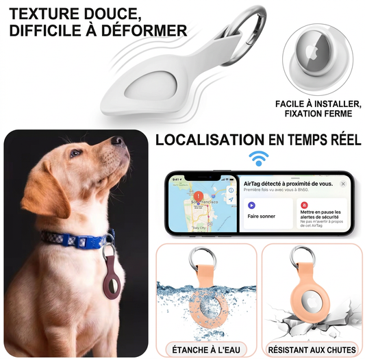 Housse silicone pour Apple AirTag – Protection et porte-clés